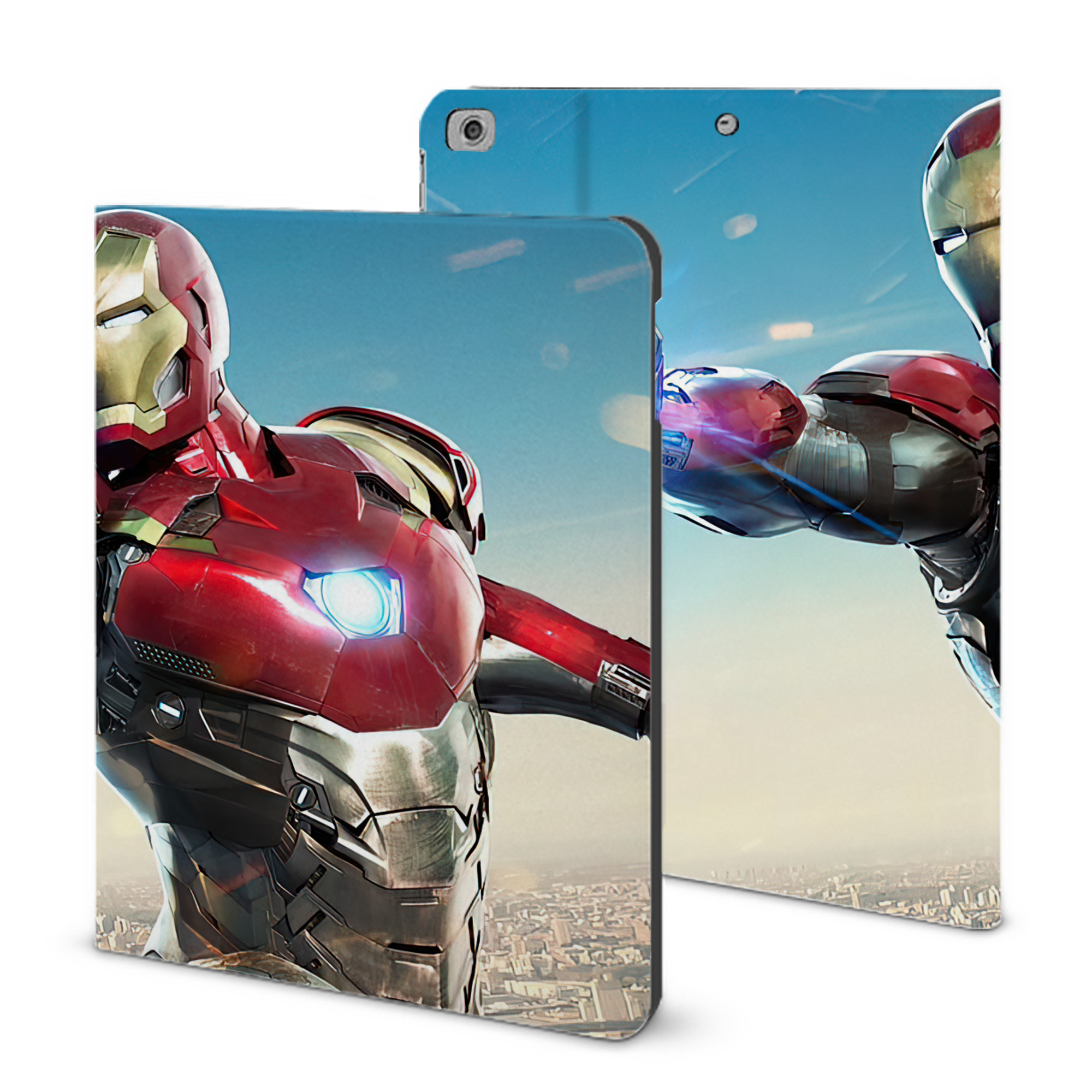 （画像用） アベンジャーズ The Avengers IPad ケース ブック型 PUレザー TPU 耐衝撃 軽量 薄型 ペン収納なし 全面保護 IPad 各モデル対応